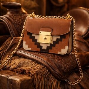 Ralph Lauren Patchwork Suede Mini Beckett Crossbody Sample Not for Resale Rare